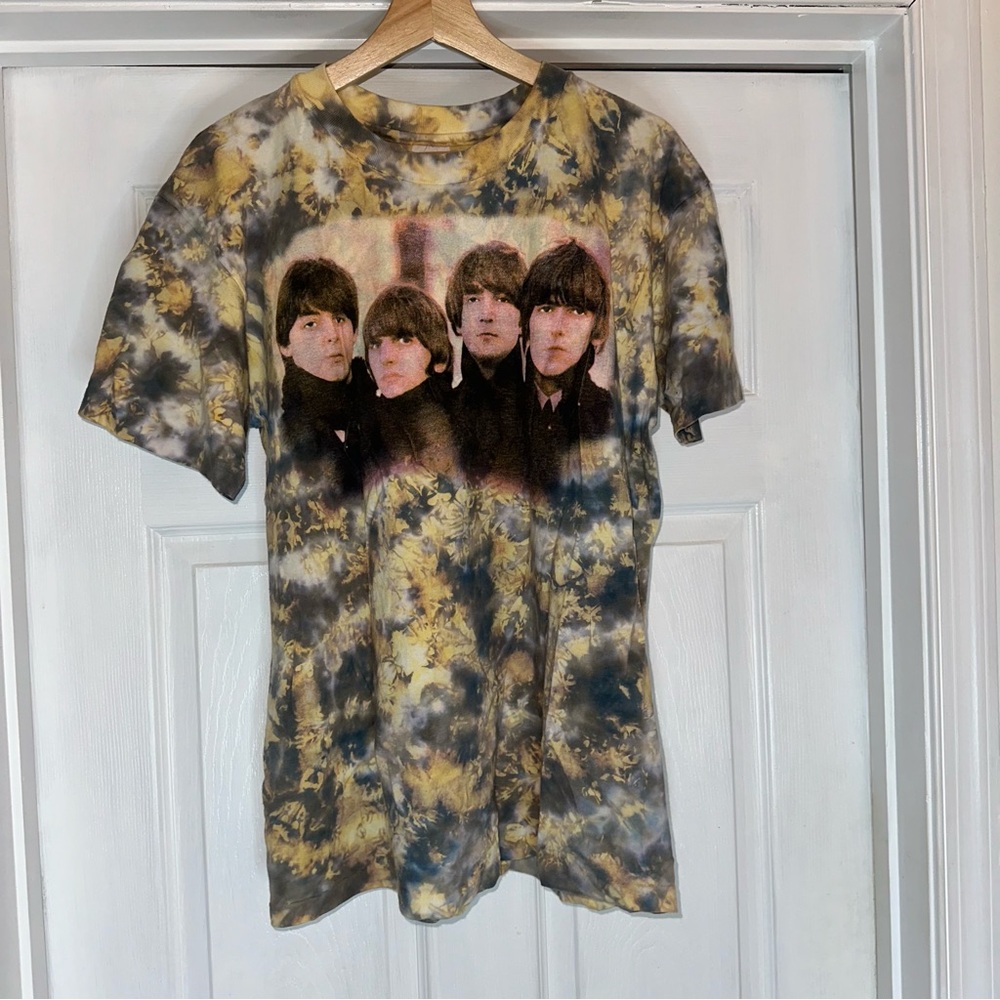 Vintage 1996 Beatles Apple Corps Tie Dye T-shirt L Anvil Not Fade Away
